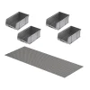 Van Guard TVR-COM-015 Storage Bins & Matting Dark Grey 4 Pack
