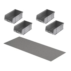 Van Guard TVR-COM-015 Storage Bins & Matting Dark Grey 4 Pack