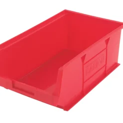 Essentials TC4 Semi-Open-Fronted Storage Bins Red 10 Pack