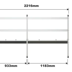 Van Guard Universal Trade Double Van Racking Unit (4 Straight & 2 Angled Shelves) 2216 X 381 X 1279mm -Maypole Shop 308KP A4