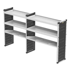 Van Guard Universal Trade Double Van Racking Unit (4 Straight & 2 Angled Shelves) 2216 X 381 X 1279mm
