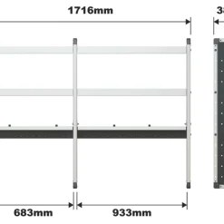 Van Guard Universal Trade Double Van Racking Unit (4 Straight & 2 Angled Shelves) 1716 X 381 X 1279mm -Maypole Shop 477KP A4