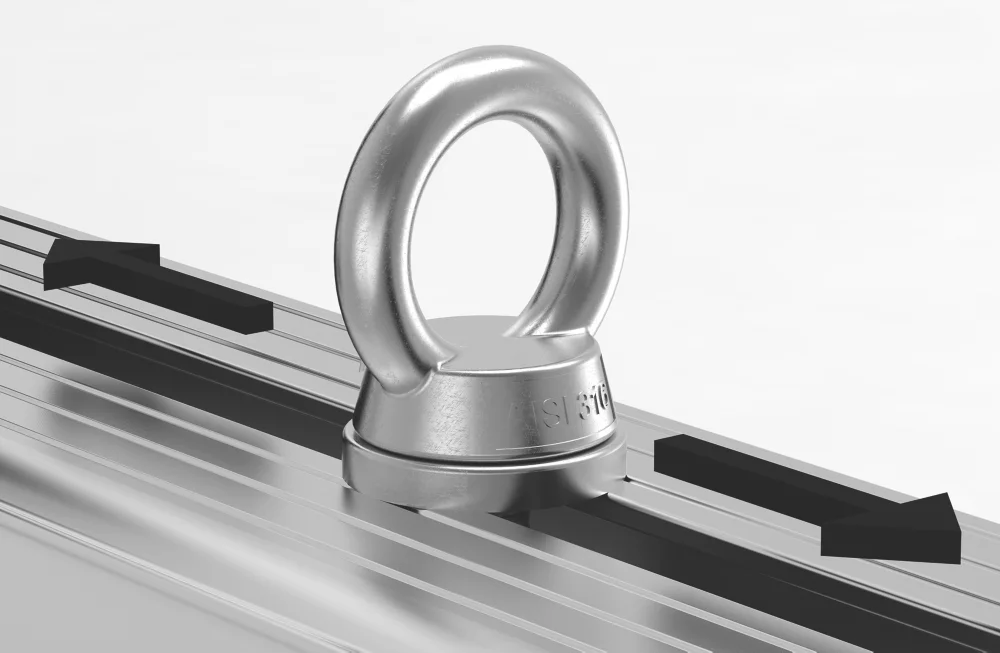 Van Guard Stainless Steel Eye Bolts Steel 17 X 28mm 2 Pairs 2 Van Guard Stainless Steel Eye Bolts Steel 17 X 28mm 2 Pairs - Image 2