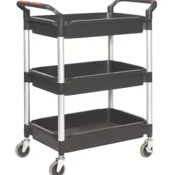 Proplaz Plus Black 3-Shelf Tub Trolley