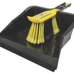Bentley Bulldozer Large Dustpan & Brush Black / Yellow