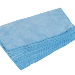 Essentials Microfibre Cleaning Cloths Blue 380 X 380mm 10 Pack