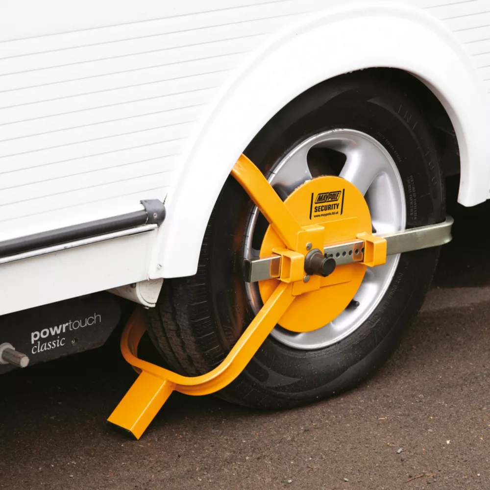 Maypole Universal Trailer Wheel Clamp 13-17" Yellow 2 Maypole Universal Trailer Wheel Clamp 13-17" Yellow - Image 2