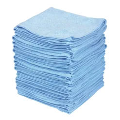 Essentials Microfibre Cloths Blue 380 X 380mm 50 Pack