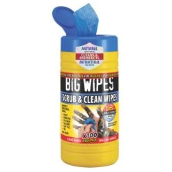 Big Wipes Scrub & Clean Wipes Blue 100 Pack