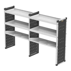 Van Guard Universal Trade Double Van Racking Unit (4 Straight & 2 Angled Shelves) 1966 X 381 X 1279mm