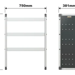 Van Guard Universal Trade Van Racking Unit (3 Straight Shelves) 750 X 381 X 1009mm 9 Van Guard Universal Trade Van Racking Unit (3 Straight Shelves) 750 X 381 X 1009mm -Maypole Shop 735KP A4