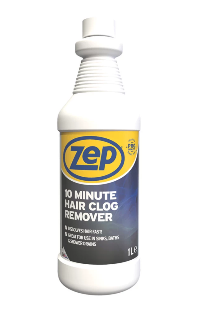 Zep 10-Minute Hair Clog Remover Drain Unblocker 1Ltr 1 Zep 10-Minute Hair Clog Remover Drain Unblocker 1Ltr