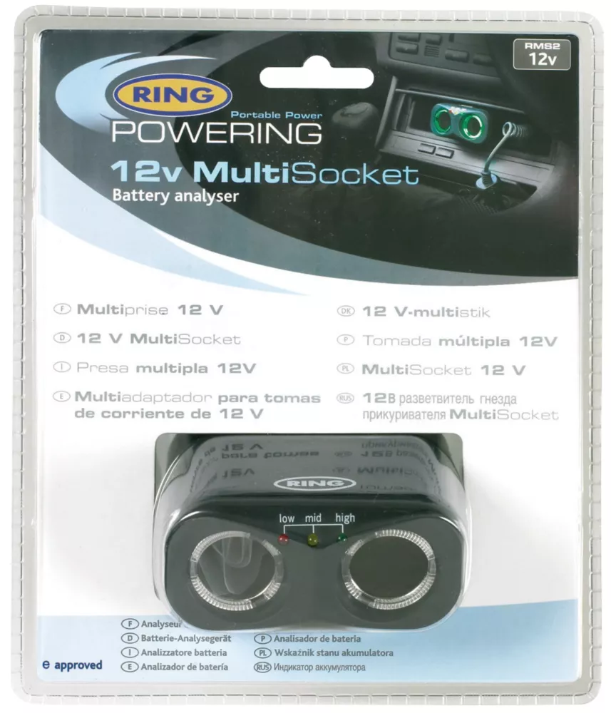 Ring 8A Twin Multisocket With Battery Analyser 12V 4 Ring 8A Twin Multisocket With Battery Analyser 12V - Image 4