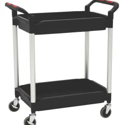 Proplaz Plus Black 2-Shelf Tub Trolley