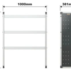 Van Guard Universal Trade Van Racking Unit (3 Straight Shelves) 1000 X 381 X 1279mm -Maypole Shop 807KP A4