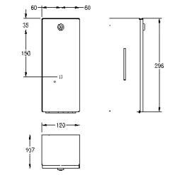 Franke Rodan Touch-Free Soap & Disinfectant Dispenser Stainless Steel 800ml -Maypole Shop 80965 A2