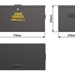 Van Guard VG500S Lockable Tool Store Small Black 770 X 370 X 370mm -Maypole Shop 8699T A3