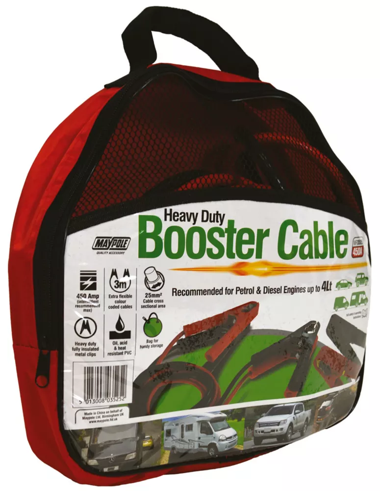 Maypole MP3525 4Ltr Booster Cables 3m 2 Maypole MP3525 4Ltr Booster Cables 3m - Image 2