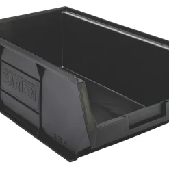 Essentials Barton TC4 Semi-Open-Fronted Recycled Storage Containers Black 10 Pack