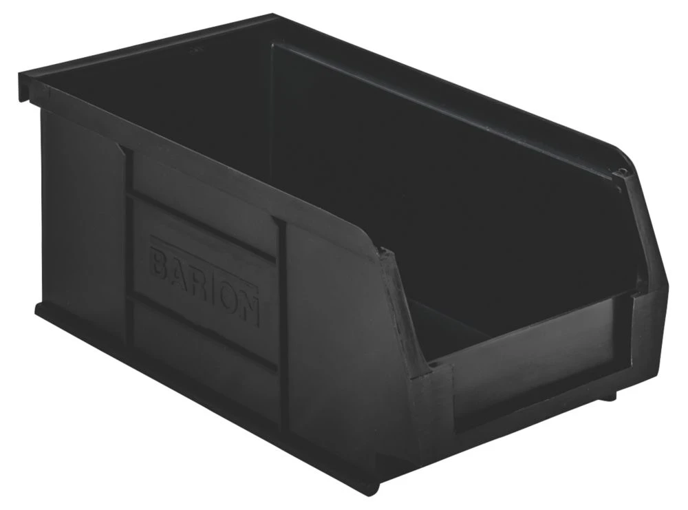 Essentials Barton TC2 Semi-Open-Fronted Recycled Storage Containers Black 20 Pack 1 Essentials Barton TC2 Semi-Open-Fronted Recycled Storage Containers Black 20 Pack