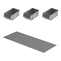 Van Guard TVR-COM-014 Storage Bins & Matting Dark Grey 3 Pack